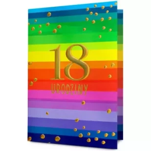Karnet Urodziny 18 HM200-3197 - Kartki okolicznościowe i zaproszenia - miniaturka - grafika 1