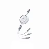 Kable USB - KABEL REMAX LINON SERIES 66W 3IN1 USB-C/MICRO/LIGHTNING RC-C029 WHITE - miniaturka - grafika 1