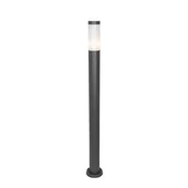 Lampy ogrodowe - QAZQA Nowoczesna latarnia zewnętrzna ciemnoszara z opalem 110 cm IP44 - Rox - miniaturka - grafika 1