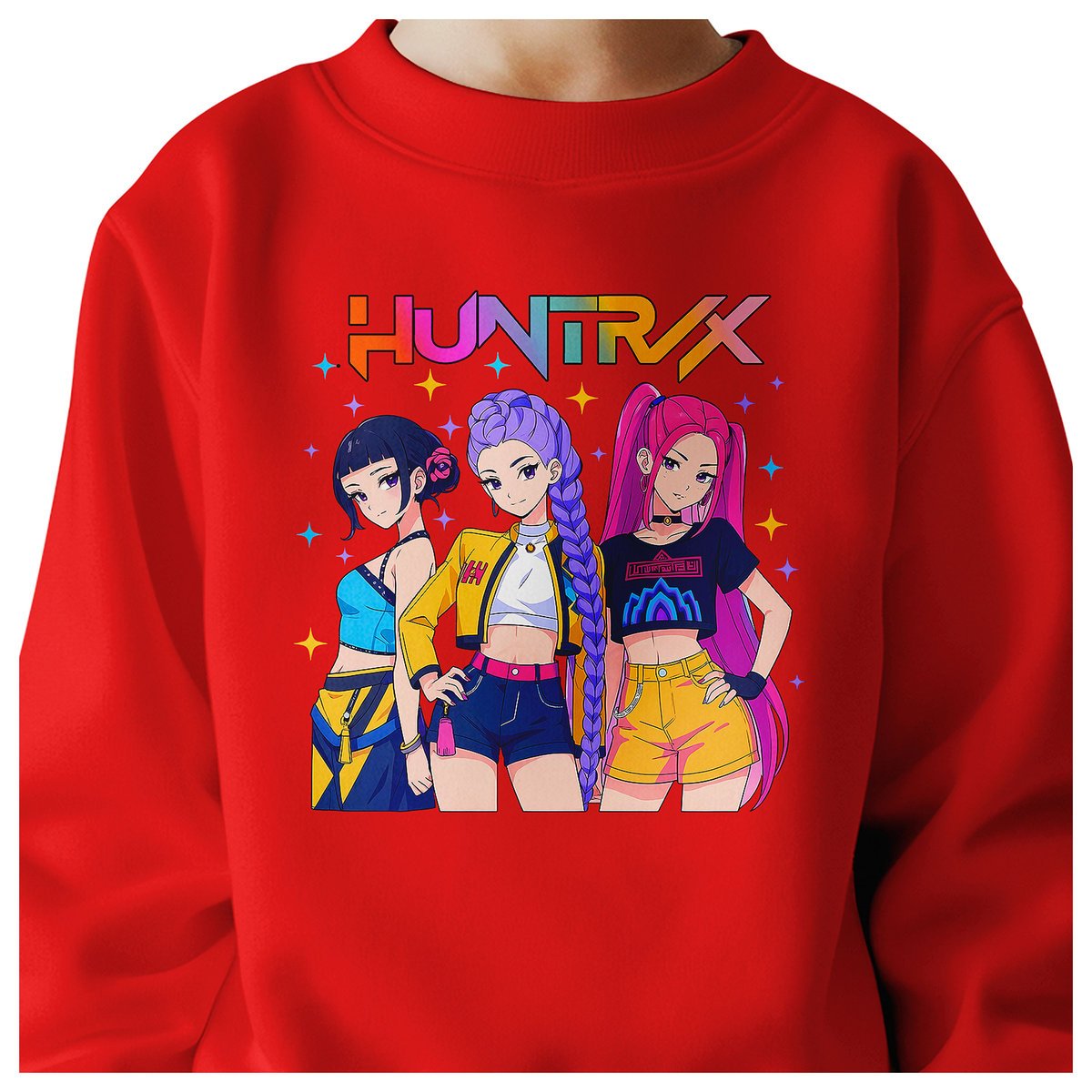 BLUZA DZIECIĘCA KPOP DEMON HUNTERS HUNTRIX 110-116 BAWEŁNIANA JAKOŚĆ
