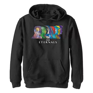 Marvel The Eternals Silhouette Heads chłopięca bluza z kapturem, czarny, S, czarny, S, Czarny, S - Bluzy dla chłopców - miniaturka - grafika 1