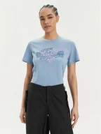 Odzież trekkingowa damska - The North Face Koszulka techniczna Foundation Traces NF0A882U Niebieski Regular Fit - miniaturka - grafika 1