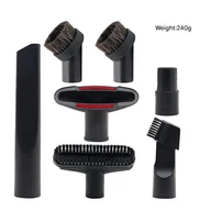 Akcesoria do odkurzaczy - Szczotka do odkurzacza, 7-częściowy zestaw do czyszczenia gospodarstwa domowego, uniwersalne akcesoria do odkurzaczy z włosia końskiego, czarna - miniaturka - grafika 1