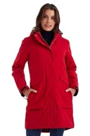 Płaszcze damskie - killtec Kobiety Parka/płaszcz wodoodporny z odpinanym kapturem Damen Funktionsparka, rot, 46, 43284-000 - miniaturka - grafika 1