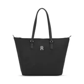 Torebki damskie - Torebka Tommy Hilfiger Poppy Th Tote AW0AW15639 Czarny - miniaturka - grafika 1
