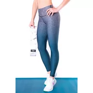 Spodnie sportowe damskie - Legginsy sportowe z wysokim stanem na fitness damskie 2skin OCEAN OMBRE - miniaturka - grafika 1