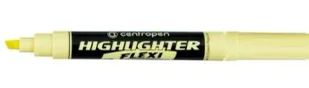 Zakreślacz FLEXI SOFT 8542 żółty pastel - Centropen - Flamastry - miniaturka - grafika 1