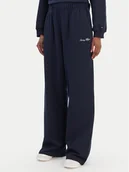 Spodnie sportowe damskie - Tommy Hilfiger Spodnie dresowe Script WW0WW48784 Niebieski Relaxed Fit - miniaturka - grafika 1