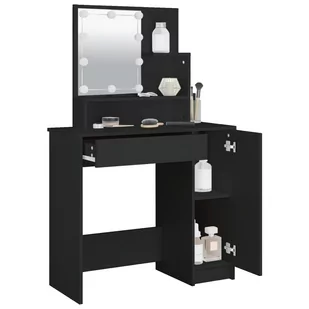 Toaletka z oświetleniem LED, czarna, 86,5x35x136 cm Lumarko! - Toaletki - miniaturka - grafika 7