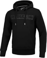 Bluzy sportowe męskie - Pit Bull Bluza Z Kapturem Hooded Hilltop Black/Black - miniaturka - grafika 1