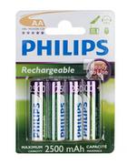 Baterie i akcesoria - Philips Rechargeable AA 2500mAh Ready to Use 4 szt (R6B4RTU25/10) - miniaturka - grafika 1