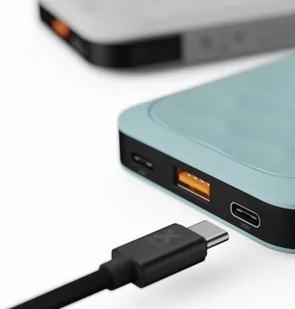 Powerbank FUEL5 10.000mAh 20W 2xUSB-C PD,1xUSB-A Teal Blue Niebieski - Powerbanki - miniaturka - grafika 3