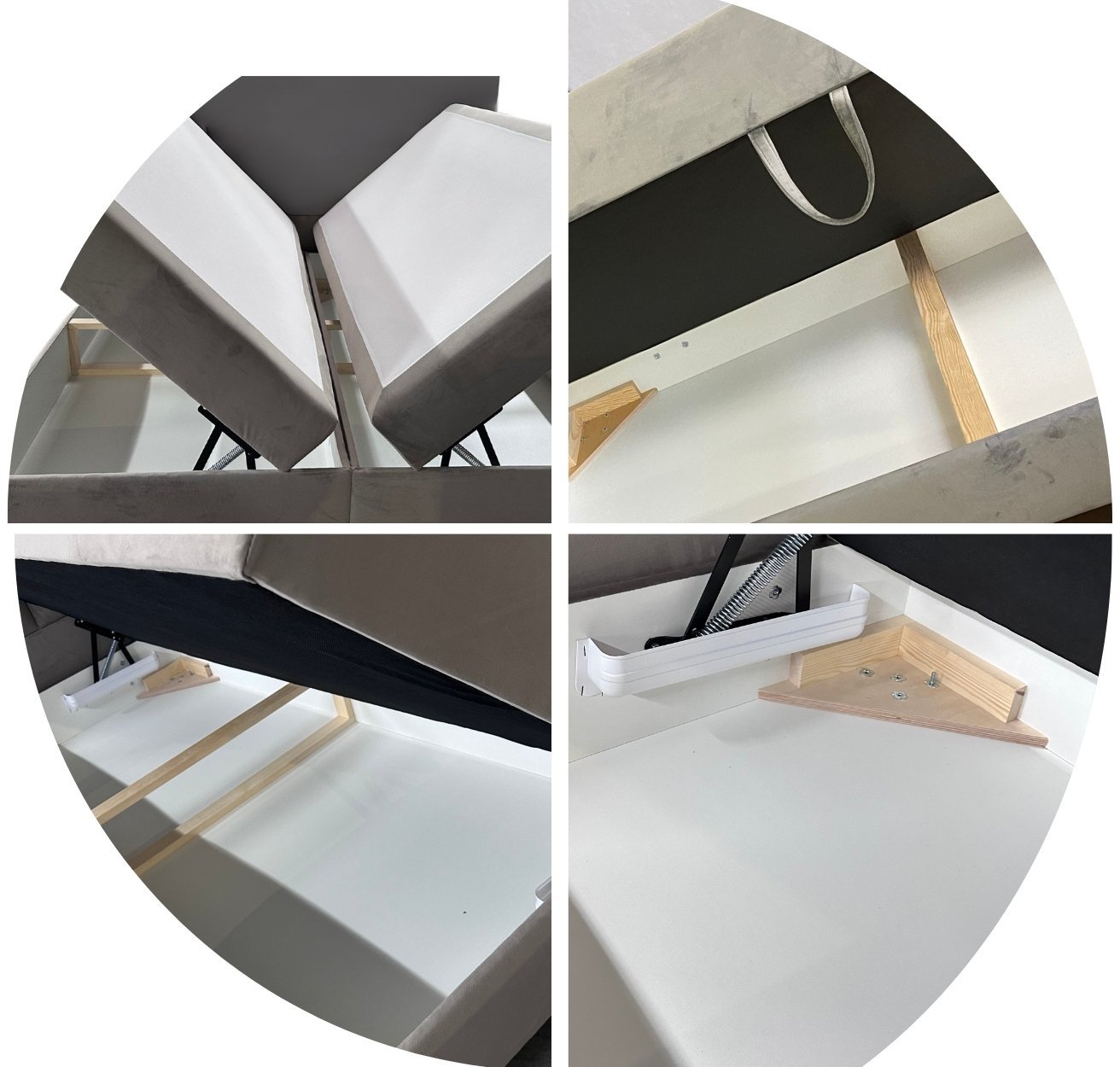 Malys Group Łóżko kontynentalne Bella Box 180x200 z nóżkami riviera 21