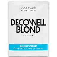 Farby do włosów i szampony koloryzujące - Kosswell Decowell, niebieski bezpyłowy rozjaśniacz do włosów, 30g - miniaturka - grafika 1