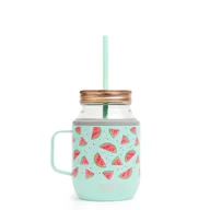 Kubki dla dzieci - Asobu kubek ze słomką moonshine teal, 540ml - miniaturka - grafika 1