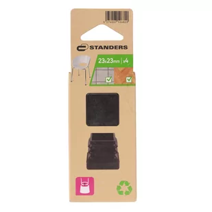 Nakładki ochronne czarne 25 x 25 mm 4 szt. Standers 3276007526820 - Zawiasy, okucia i inne akcesoria - miniaturka - grafika 1