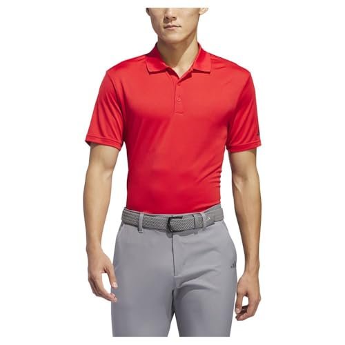 ADIDAS [Męska koszulka polo CORE Performance PRIMEGREEN 4066758730947, Czerwony (Collegiate Red), L
