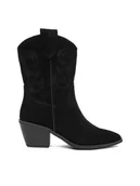 Botki damskie - Badura Kowbojki C-ANA-DX01381-12 Czarny - miniaturka - grafika 1