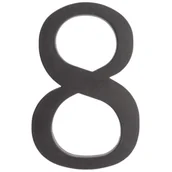 Akcesoria do drzwi - Cyfra plastikowa "8" czarna 180 mm - miniaturka - grafika 1