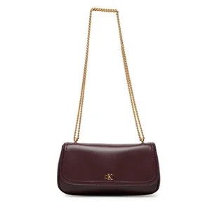 Torebka Calvin Klein Ck Convertible Chain Small Bag LV04F3172G Bordowy - Torebki damskie - miniaturka - grafika 1
