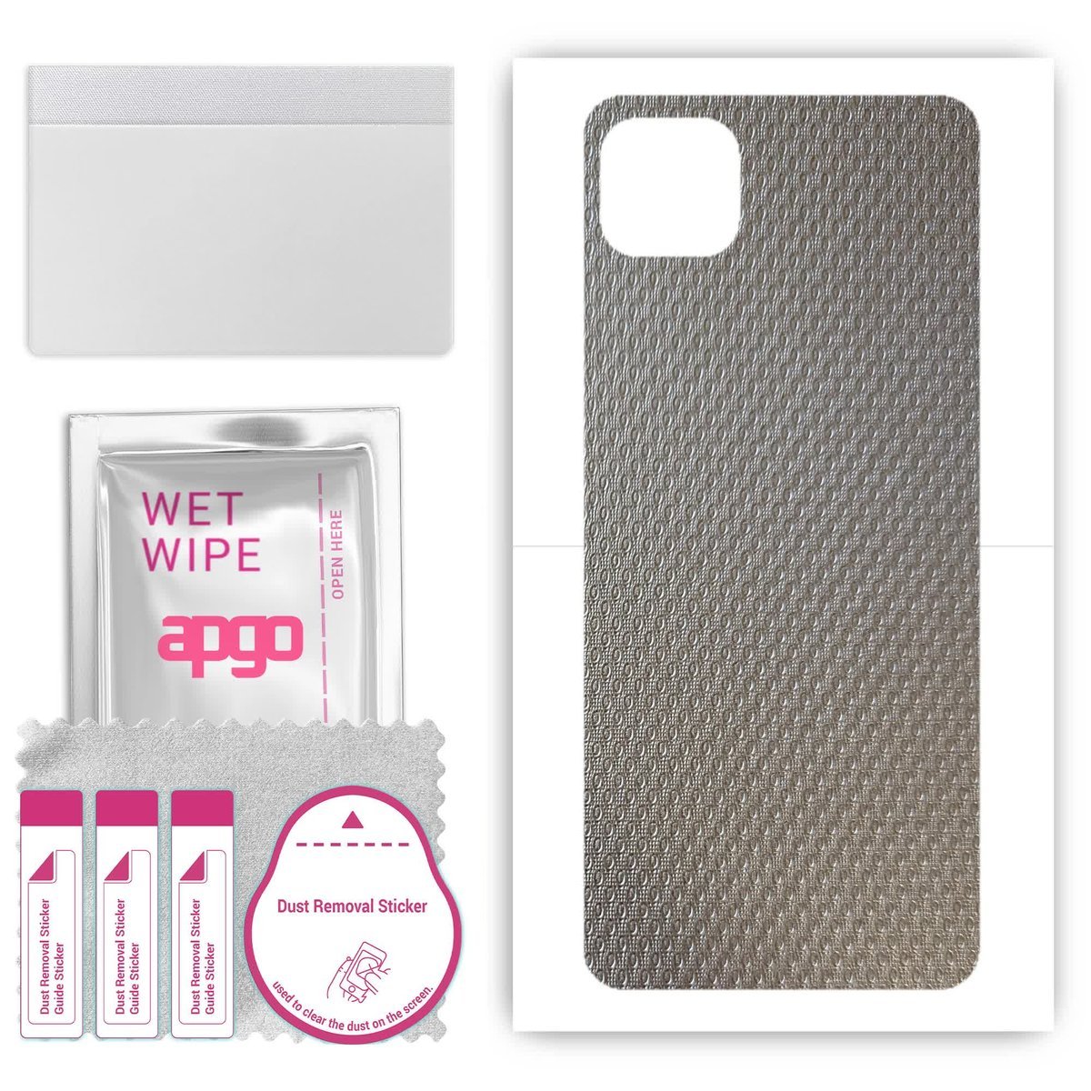 Folia naklejka skórka strukturalna na TYŁ do Samsung Galaxy A22 5G - Aluminium krople - apgo SKINS