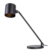 Lampy stojące - Regulowana lampka biurkowa Laxer T0051 Maxlight tuba metalowa czarna - miniaturka - grafika 1