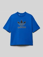 Koszulki dla chłopców - T-shirt z nadrukiem z logo - miniaturka - grafika 1