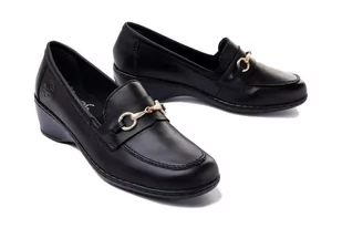 RIEKER 47173-00 black, półbuty damskie - Rieker - Półbuty damskie - miniaturka - grafika 1