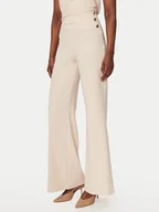 Spodnie damskie - Rinascimento Spodnie palazzo CFC0020264002 Beżowy Flare Fit - miniaturka - grafika 1