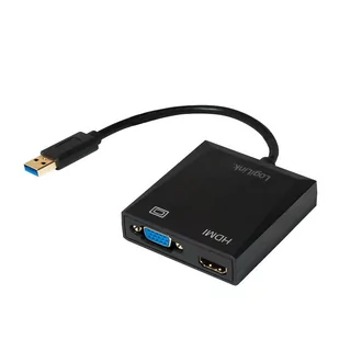 Logilink Adapter USB USB 3.0 Combo do VGA / HDMI UA0234 - Adaptery i przejściówki - miniaturka - grafika 1