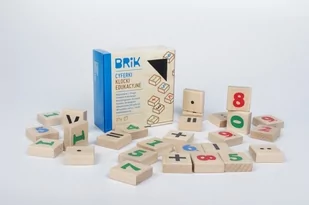 Brik Klocki drewniane edukacyjne cyferki - Klocki - miniaturka - grafika 1