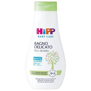 Hipp Baby Care delikatna kąpiel, żel pod prysznic dla dzieci, delikatnie oczyszcza i regeneruje, do skóry wrażliwej, neutralne pH, z naturalnym ekstraktem z migdałów organicznych, 1 sztuka 350 ml - Kosmetyki kąpielowe dla dzieci - miniaturka - grafika 1