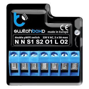 BleBox Sterownik urządzeń elektrycznych 2x przekaźnik switchBoxD BleBox 0091 SWITCHBOXD - Sterowniki i przekaźniki - miniaturka - grafika 1