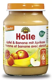 Holle Baby Deser BIO - jabłko, banan, morela - bez glutenu, mleka, jaj, cukru i dodatków - Desery dla dzieci - miniaturka - grafika 1