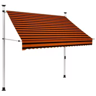 Markizy - vidaXL Ręcznie zwijana markiza, 200 cm, pomarańczowo-brązowa vidaXL - miniaturka - grafika 1