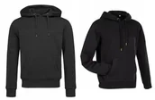 Bluzy męskie - Bluza Dresowa Ciepła Kangurka JAKOŚĆ STEDMAN 5600 CZARNA S - miniaturka - grafika 1