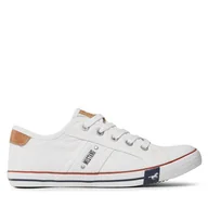 Trampki damskie - Trampki Mustang 1099-310-1 Biały - miniaturka - grafika 1