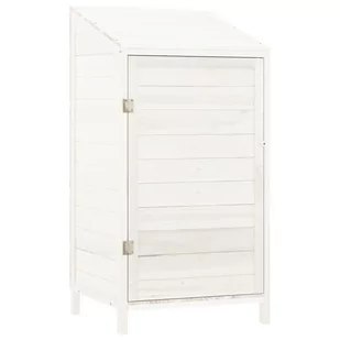 Szopa ogrodowa, biała, 55x52x112 cm, lite drewno jodłowe - Altany ogrodowe - miniaturka - grafika 3