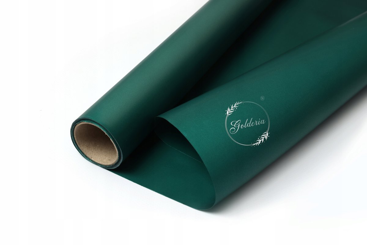 Folia florystyczna SATYNOWA ZAPACHOWA 9m SZMARAGDOWA Golderia