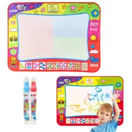 Maty edukacyjne - Uniwersalna mata wodna do malowania rysowania wodą zestaw z mazakami XXL - miniaturka - grafika 1