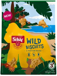 Wild Biscuits - herbatniki bezglutenowe dla dzieci Schar (5x23g) 115 g - Zdrowa żywność - miniaturka - grafika 1