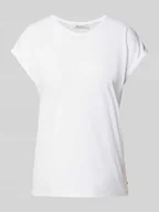 Koszulki i topy damskie - T-shirt o luźnym kroju z lejącej wiskozy - miniaturka - grafika 1