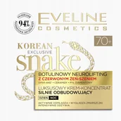 Kremy do twarzy - Eveline EXCLUSIVE SNAKE 70+ KREM-KONCENTRAT SILNIE ODBUDOWUJĄCY NA DZIEŃ I NOC 50ML - miniaturka - grafika 1