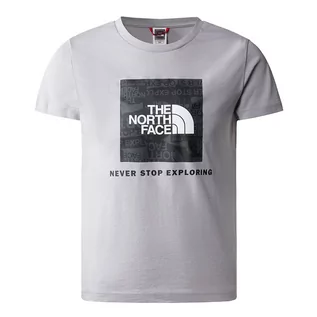 Koszulki sportowe damskie - Koszulka The North Face Redbox 0A82E9A911 - szara - grafika 1
