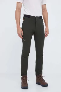 Spodnie sportowe męskie - Salewa spodnie outdoorowe Pedroc 2 Durastretch kolor zielony - grafika 1