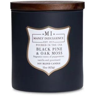 Sojowa świeca zapachowa drewniany knot w szkle Colonial Candle 425 g - Sosna Mech Black Pine & Oak Moss - Świece - miniaturka - grafika 1
