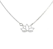Naszyjniki - Srebrny naszyjnik Lotos - miniaturka - grafika 1
