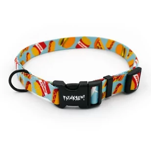 Obroża dla Psa Regulowana Doggy Foodie, wąska 2 cm, dla mniejszych psów i szczeniaków, czarne okucia-L 34-44 cm - Szelki dla psów - miniaturka - grafika 1
