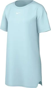 Nike Sukienka damska NSW Essntl Ss Dress Tshrt, Glacier Blue/Sail, DV7882-474, 2XL - Sukienki - miniaturka - grafika 1