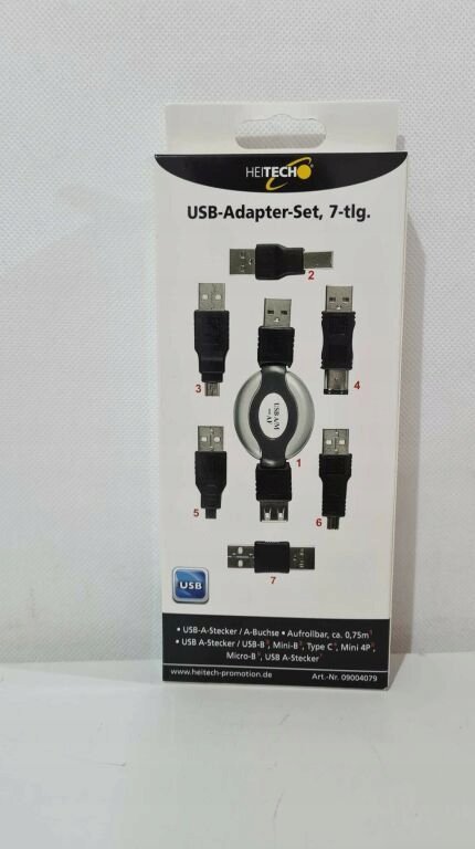 zestaw adapetrowy USB HEITECH 7 sztuk